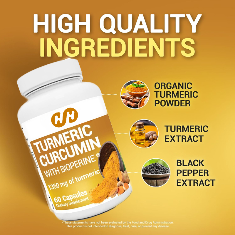 Turmeric Curcumin Capsule - Turmeric Supplement with Black Pepper (BioPerine)