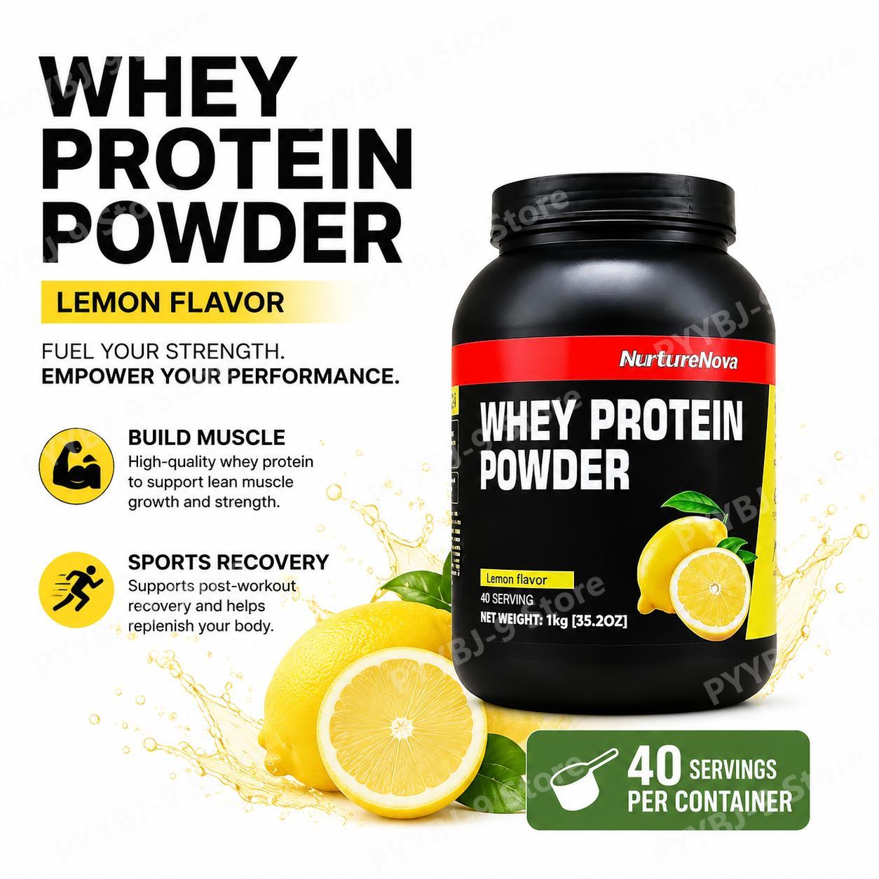 Nutrition Of Fitness - NurtureNova Whey Protein Powder Lemon Flavor