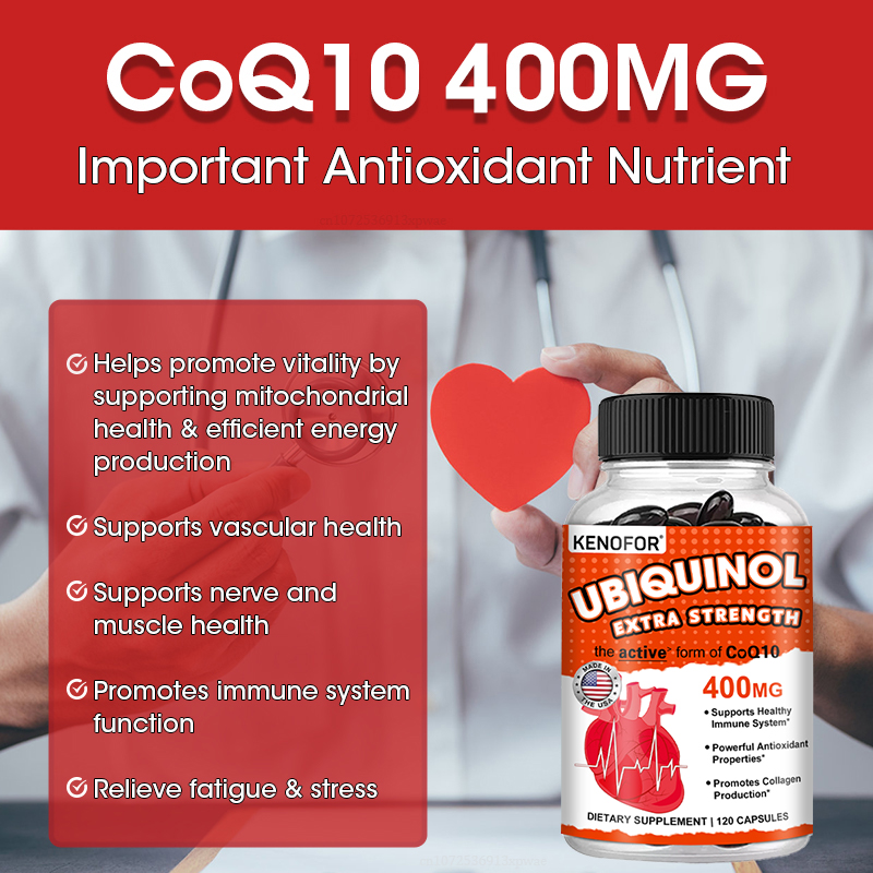 KENOFOR Ubiquinol CoQ10 400 mg - Coq10 Ubiquinol Softgel recension och pris