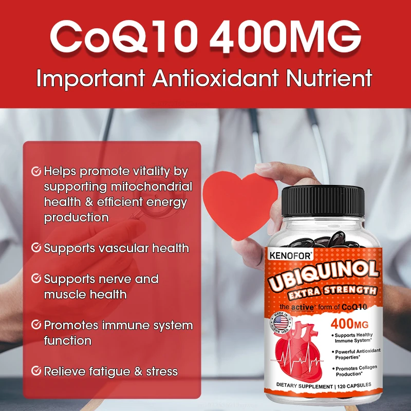 Ubiquinol CoQ10 400mg Softgels - Coq10 Ubiquinol Softgel recension och pris