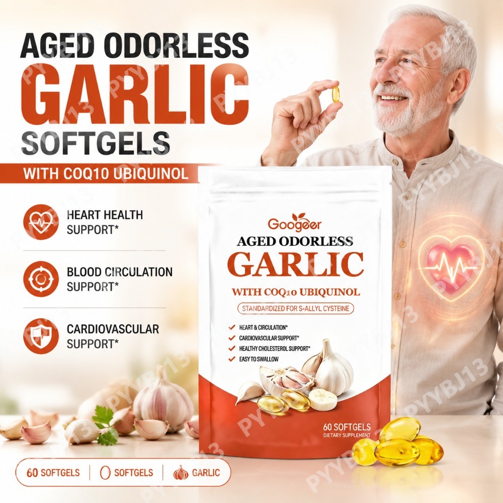 Googeer Aged Odorless Garlic E - Coq10 Ubiquinol Softgel recension och pris