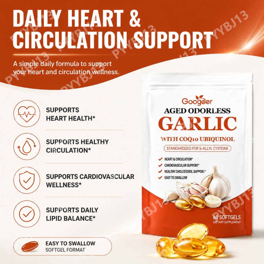Googeer Aged Odorless Garlic E - Coq10 Ubiquinol Softgel recension och pris